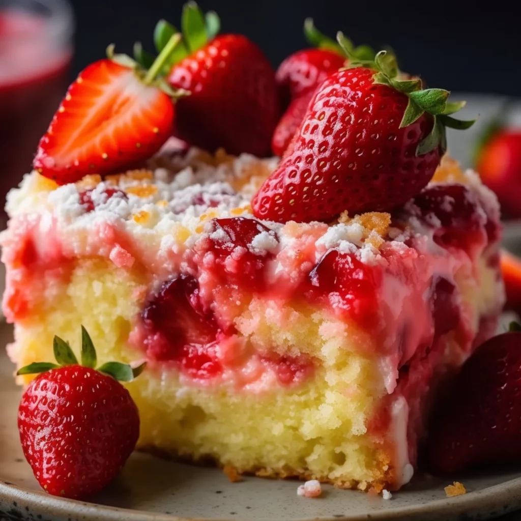 Easy Strawberry Earthquake Cake Recipe Ready in 45 Minutes - Recipe Image