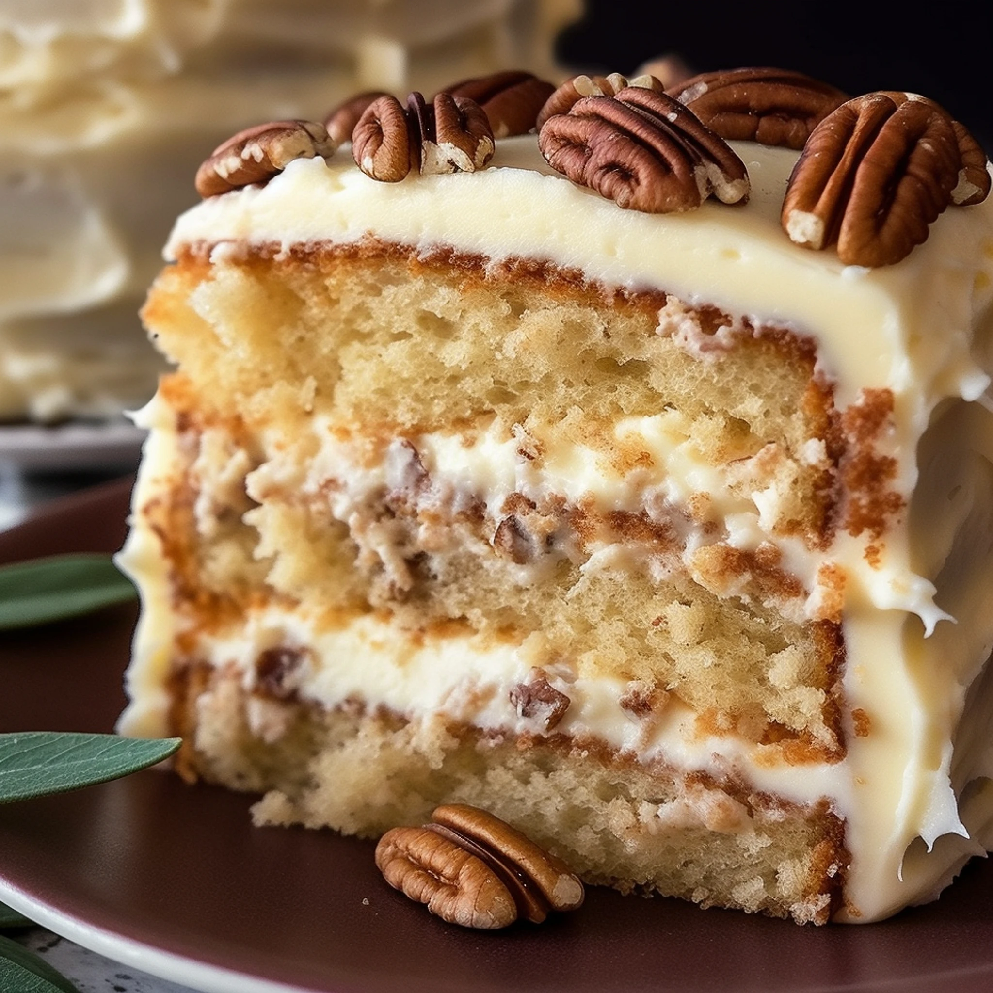Layer White German Chocolate Cake with Cheesecake Center - Recipe Image