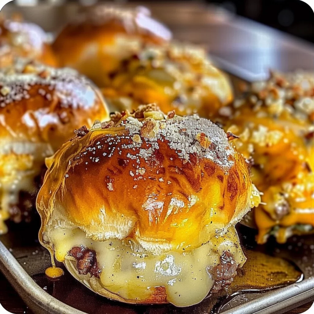 Easy Garlic Parmesan Cheeseburger Bombs Recipe for Healthier Meals - Recipe Image