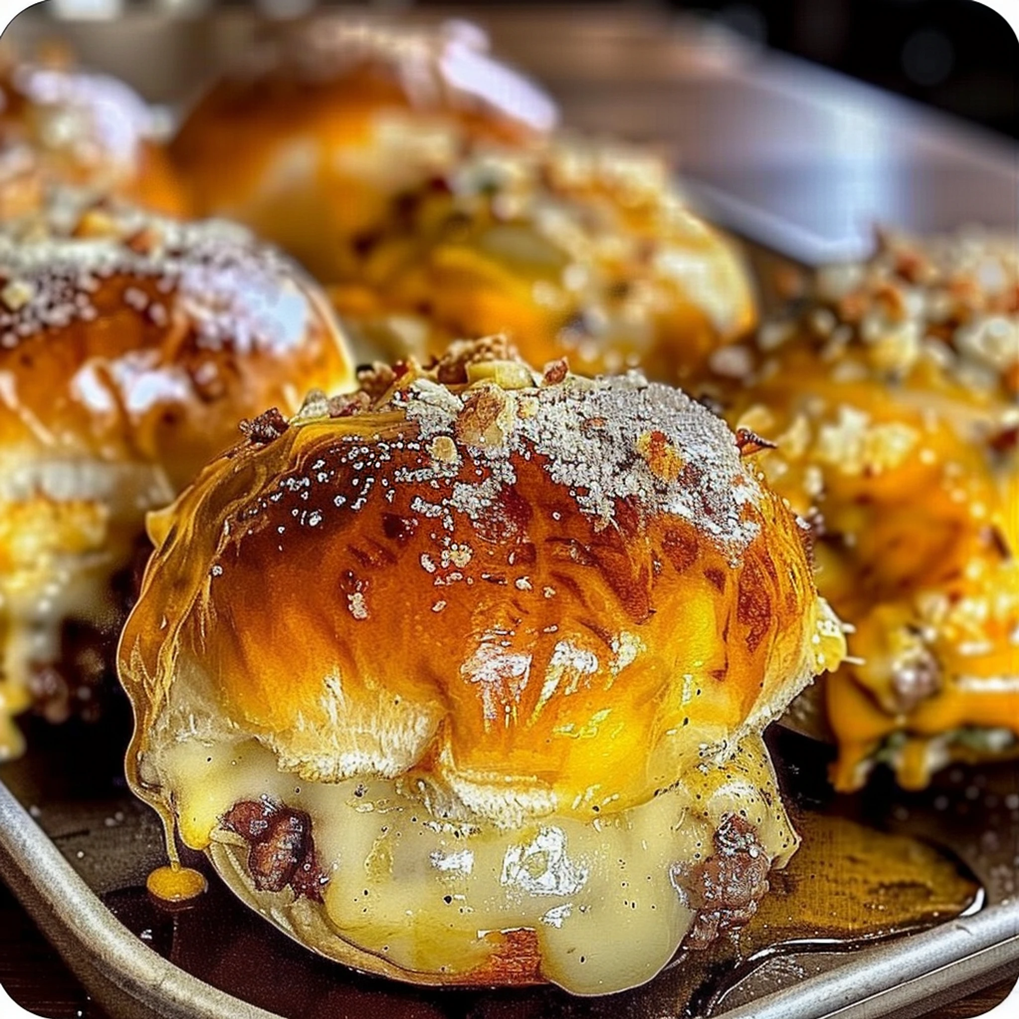 Easy Garlic Parmesan Cheeseburger Bombs Recipe for Healthier Meals - Recipe Image
