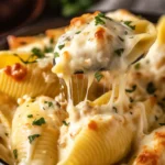 Healthy Million Dollar Chicken Alfredo Stuffed Shells Recipe - Recipe Image