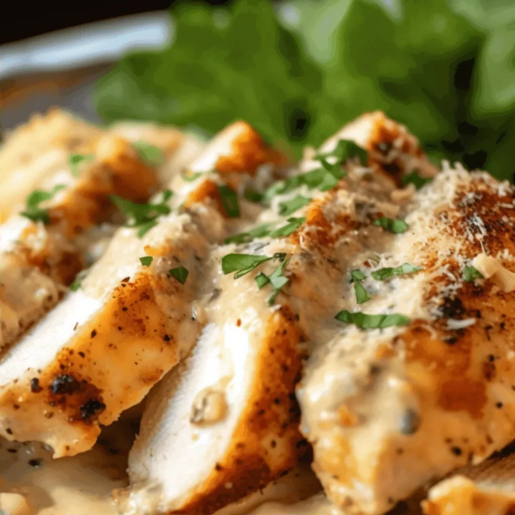 Melt-in-Your-Mouth Caesar Chicken: Easy Healthy Recipe - Recipe Image