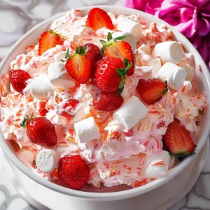 Healthy Strawberry Fluff Salad Ready in 15 Minutes - Recipe Image