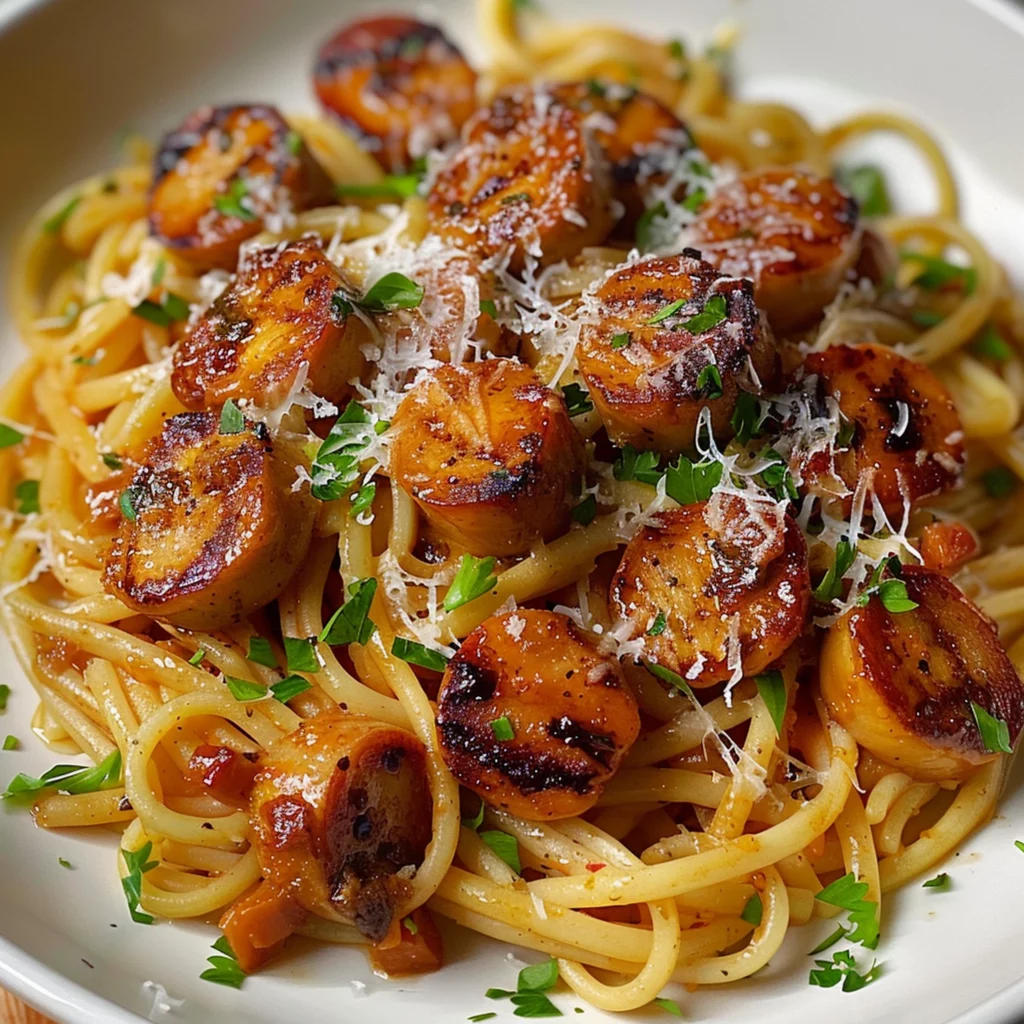Healthy Honey Garlic Sausage Pasta: Easy Recipe to Try - Recipe Image