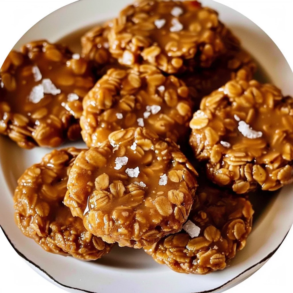 Easy No-Bake Salted Caramel Cookies Ready in 45 Minutes - Recipe Image