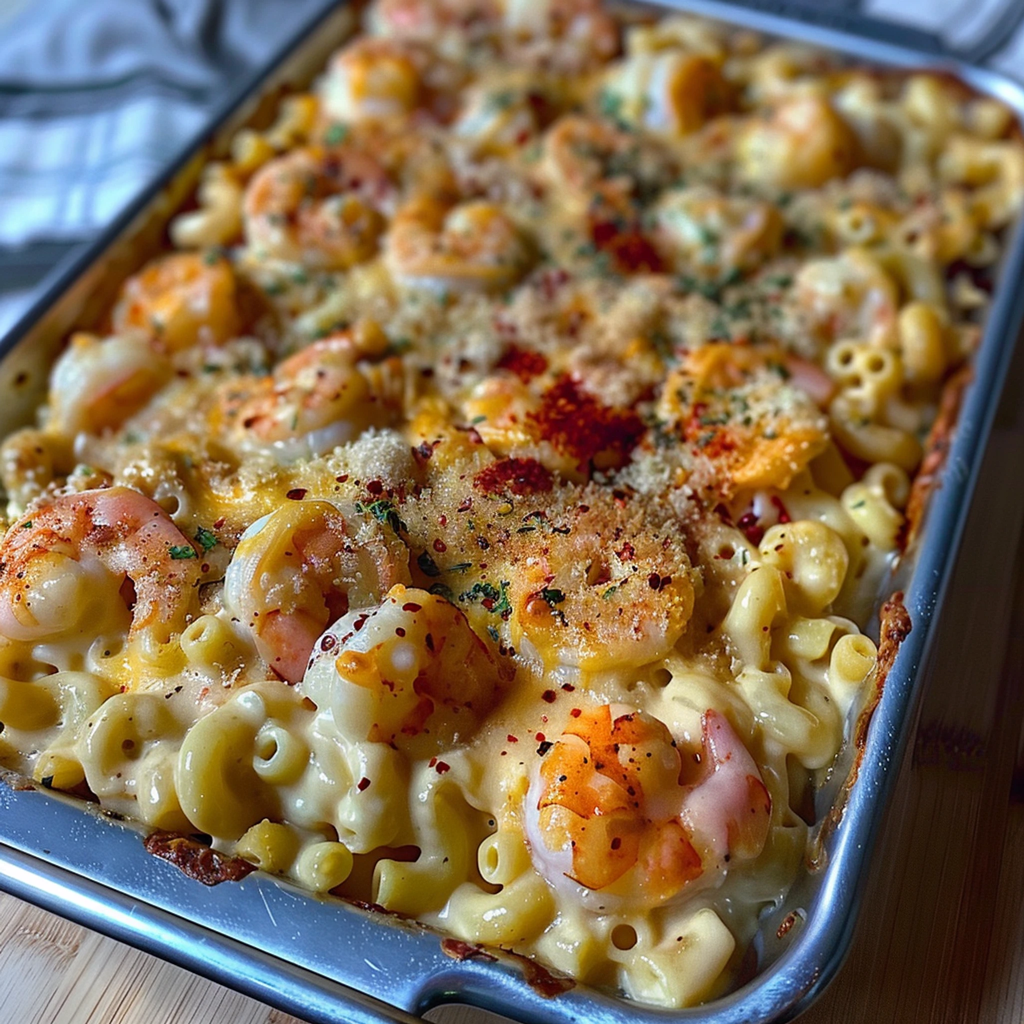 Easy Seafood Mac & Cheese Bake for Healthy Family Nights - Recipe Image
