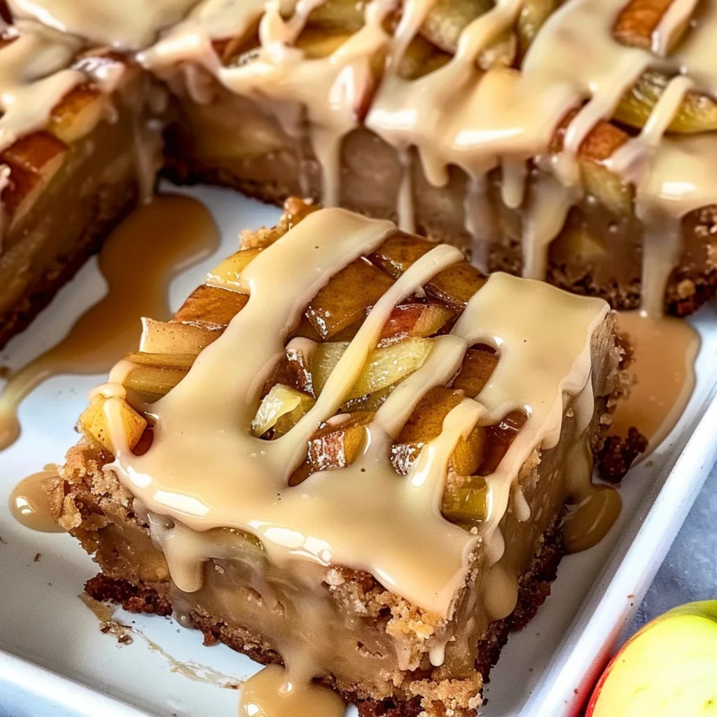 Healthy Apple Brownies with Guilt-Free Glaze Recipe - Recipe Image