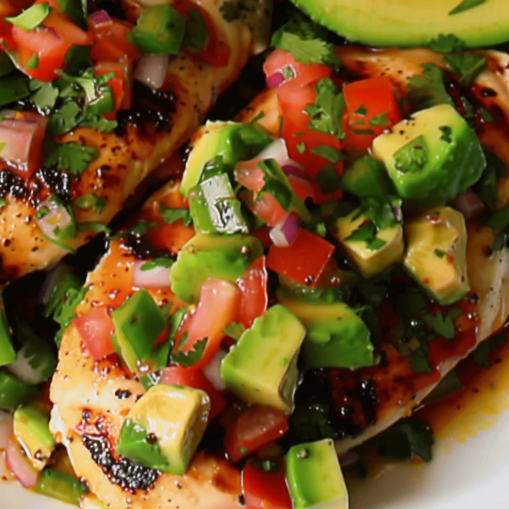 Easy Fiesta Lime Chicken Recipe with Avocado Salsa - Recipe Image