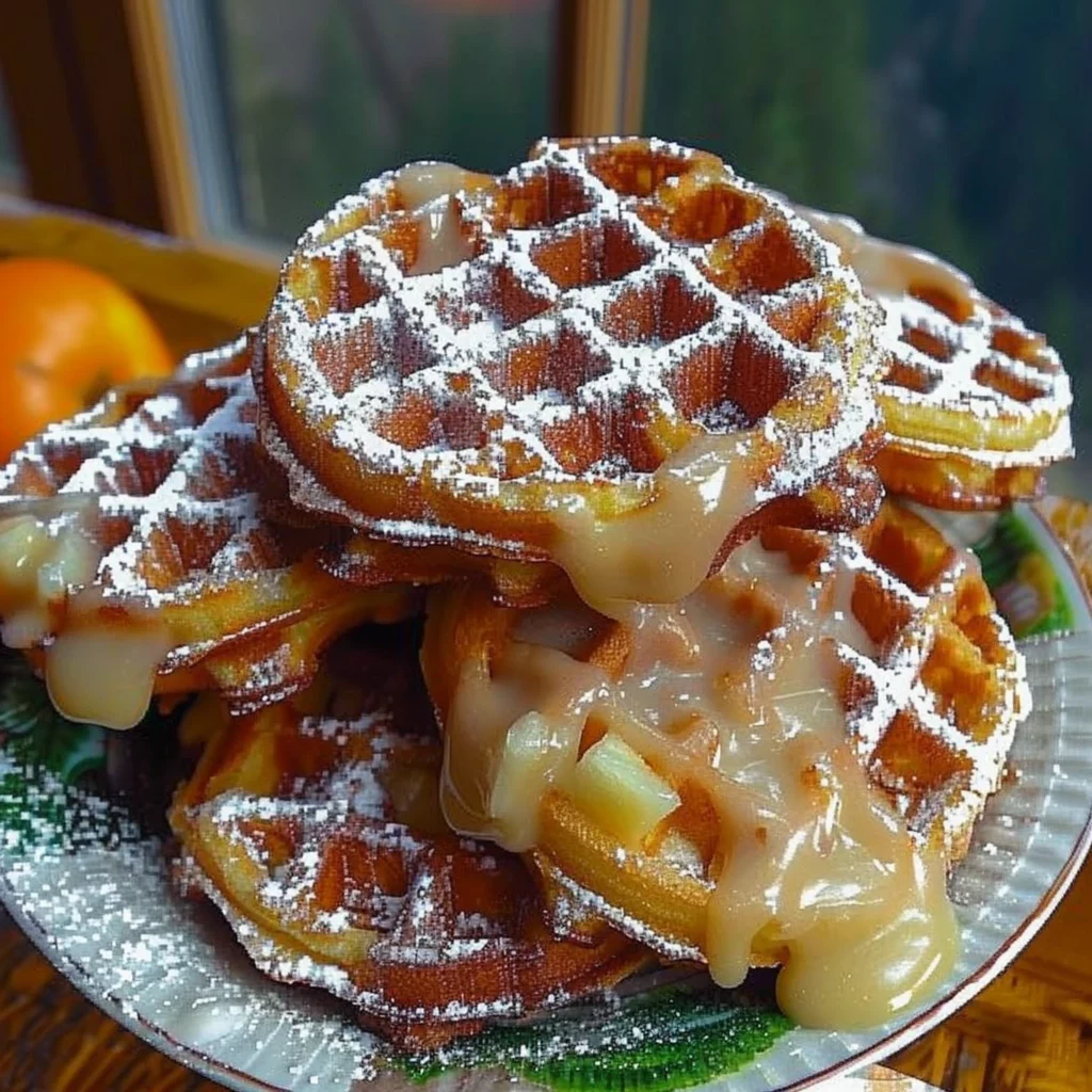 Easy Apple Fritter Waffle Donuts Recipe for Healthy Eating - Recipe Image