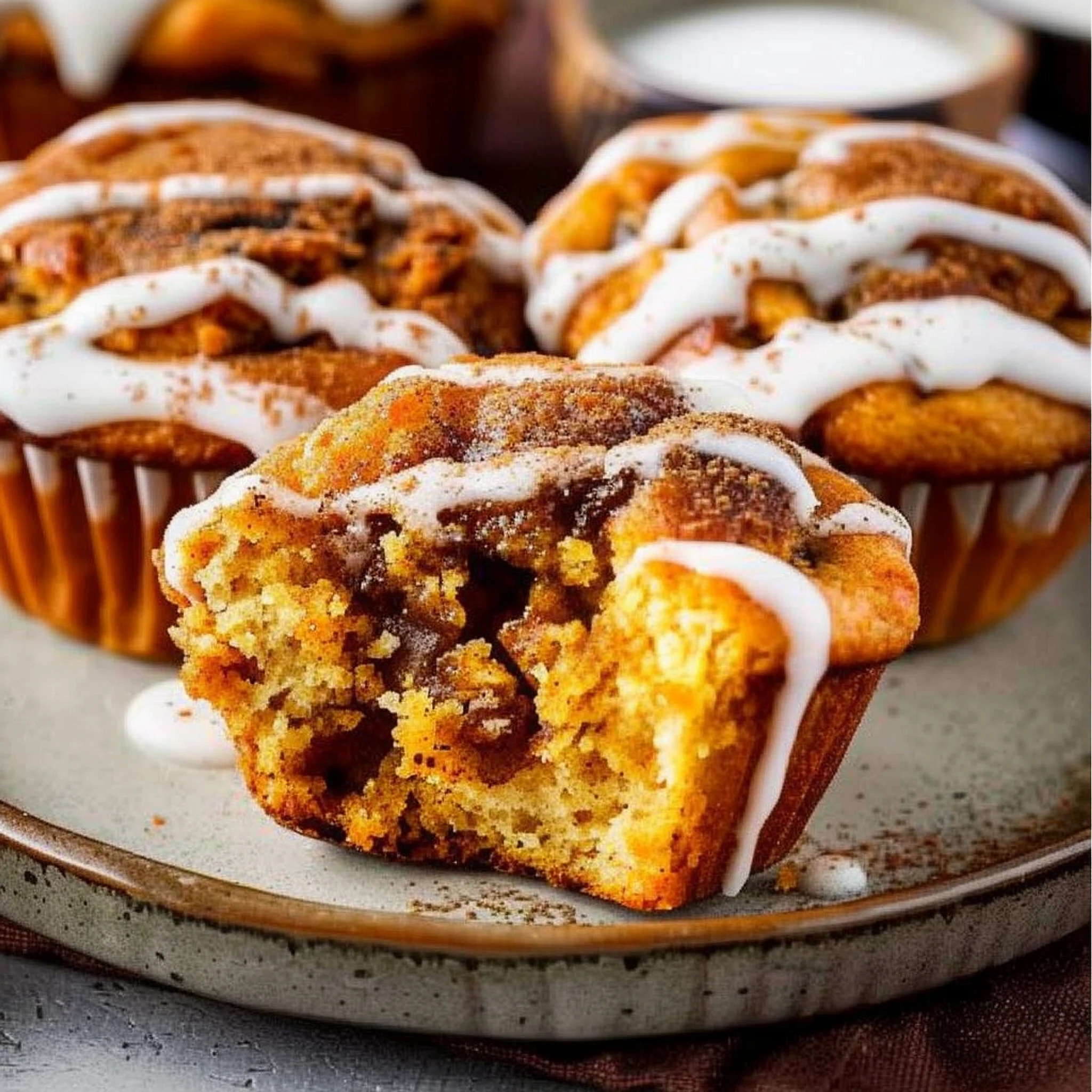 Easy Pumpkin Cinnamon Roll Muffins Ready in 38 Minutes - Recipe Image