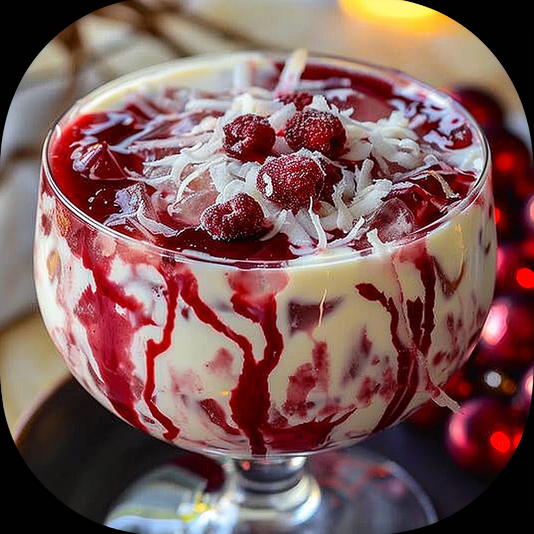 Healthy Halloween Vampire Coconut Blood Punch Recipe - Recipe Image