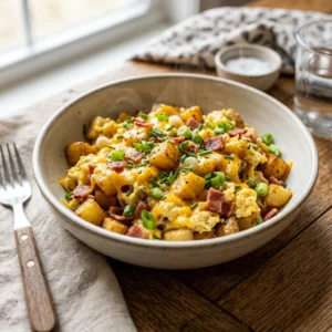 Cheesy Potato Egg Scramble for the Ultimate Breakfast 🍳🥔 - Recipe Image