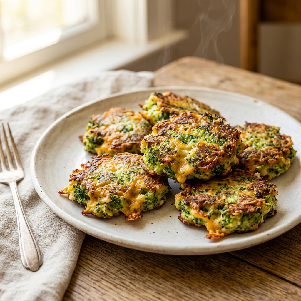Crispy Broccoli Cheese Patties That Make Veggies Taste Addictive - Recipe Image